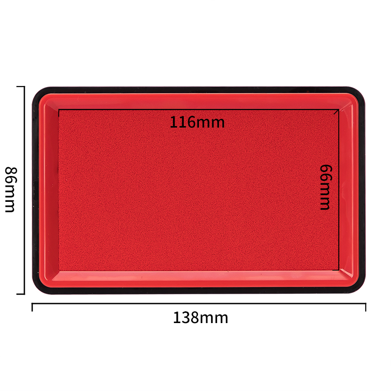 得力138*86mm方形快干印台印泥 清晰印记 财务用品 红色9864ES